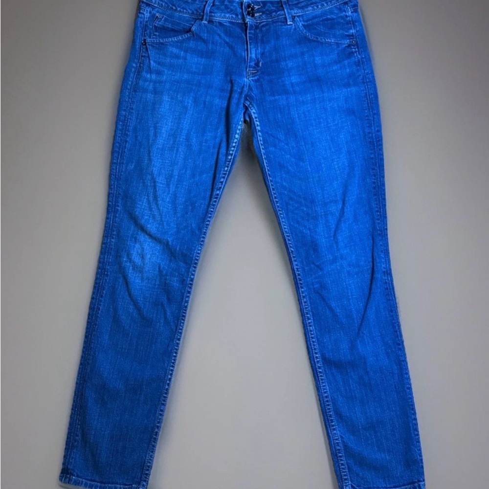 Hudson Skinny Stretch Jeans Button Flap Pockets Size 32 Made In USA